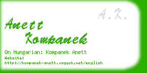 anett kompanek business card